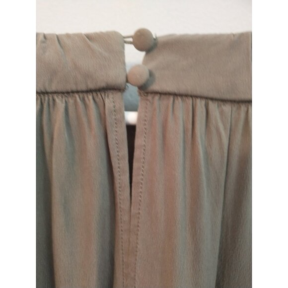 Universal Standard Patricia Blouse Drapy Relaxed Olive Green Top - L (22/24) - Picture 7 of 8